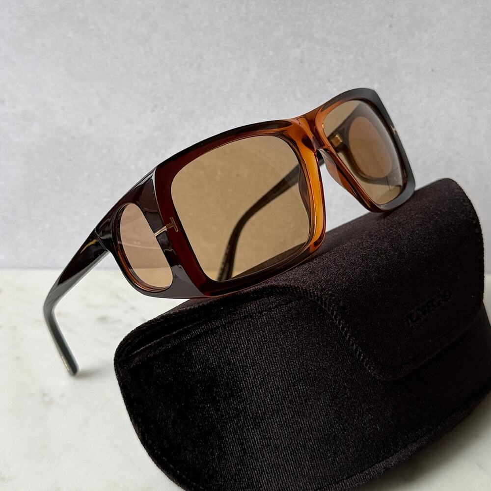NEW Tom Ford FT0730 Rizzo Unisex Brown Sunglasses $550
